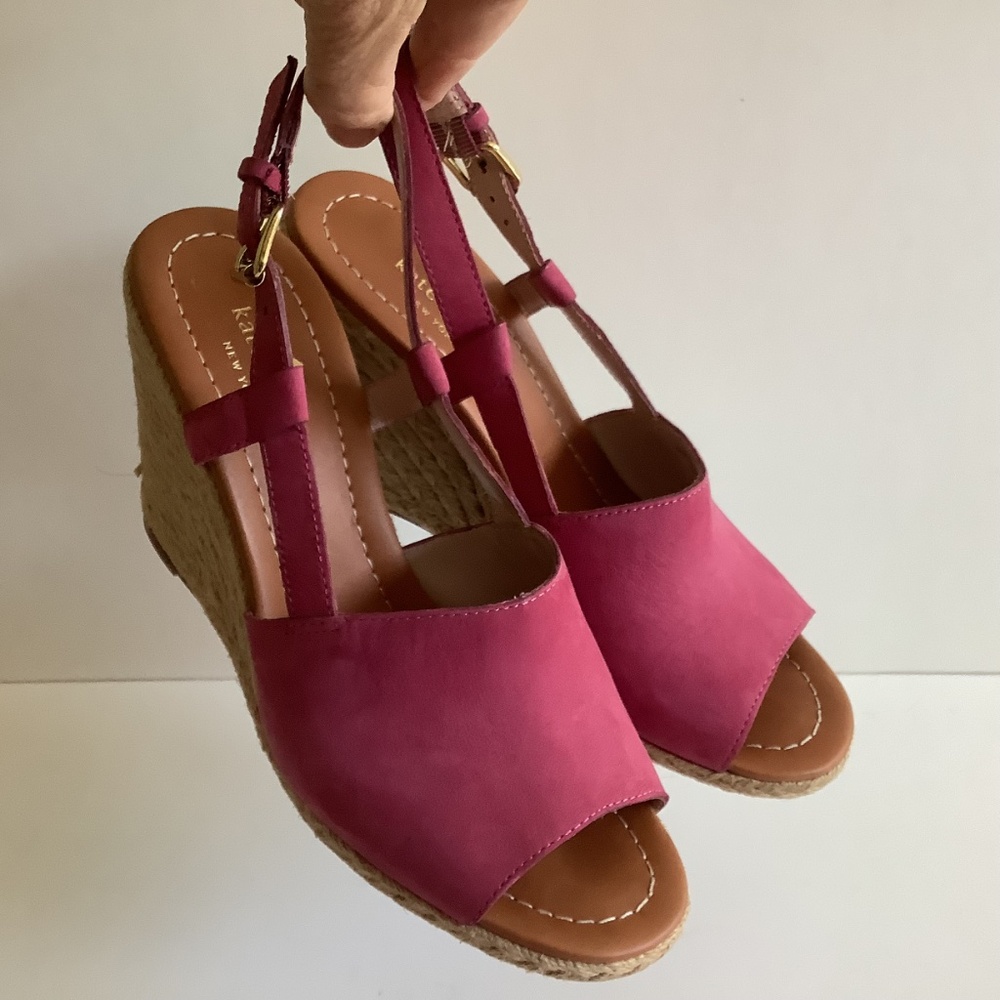 kate spade Hot Pink Espadrille Wedge Sandals - Picture 10 of 10